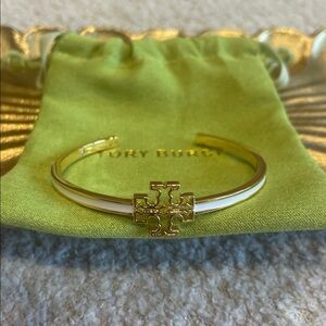 NWOT Tory Burch Gold and White Cuff